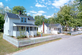 White house with fence