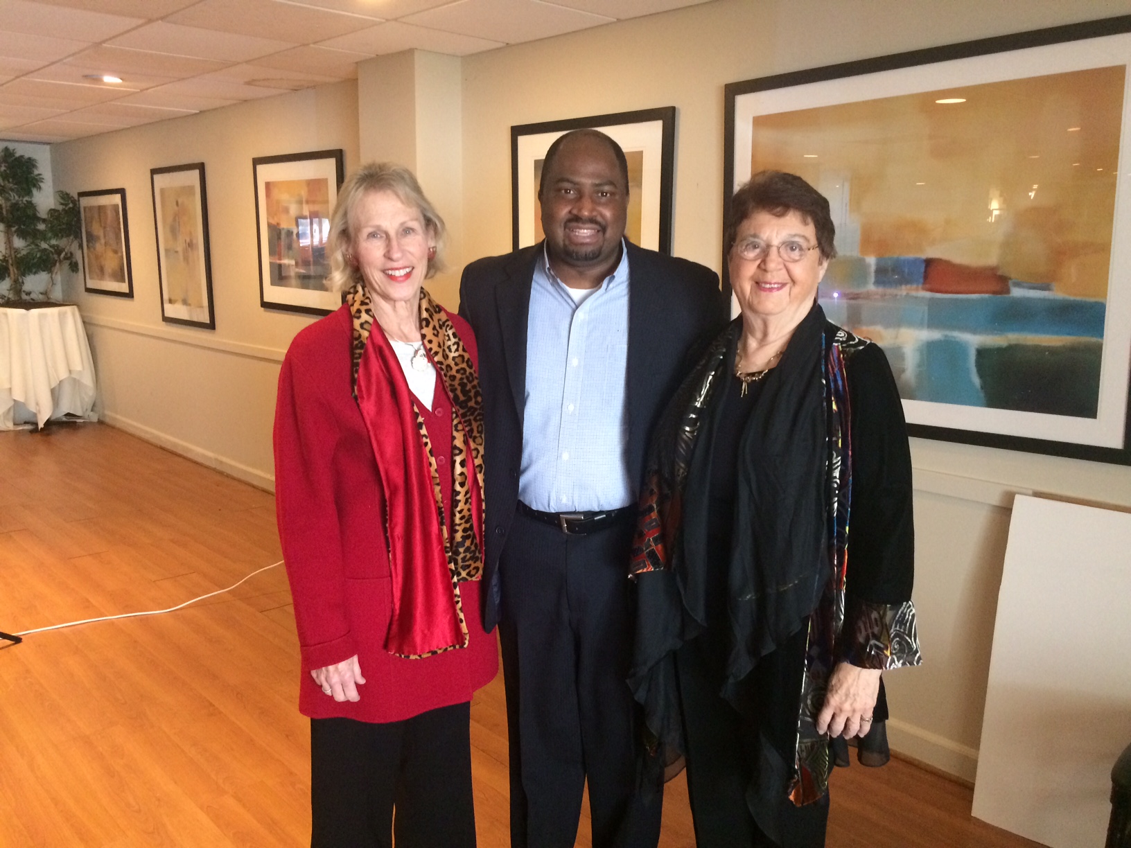 scholarship recipient with women